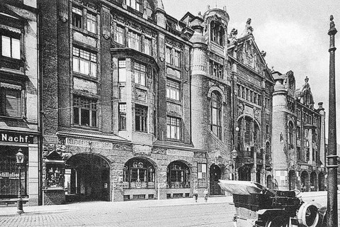 The central theatre in Chemnitz, around 1915, destroyed in World War II, postcard, Saxony, Germany,