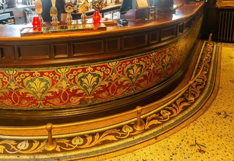 Grade 1 listed interior of the Philharmonic Dining Rooms public house, Hope Street, Liverpool,