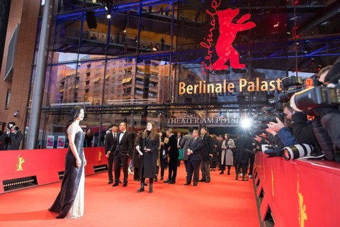 Yao Chen on the red carpet in front of the award ceremonies of the 75th Berlinale at the Theater am