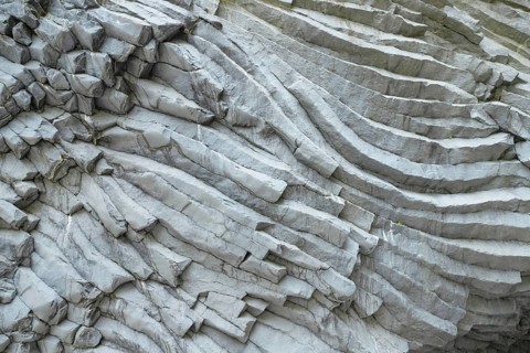 Rock formations, Alcantara gorge, Castiglione di Sicilia, Sicily, Italy, Europe