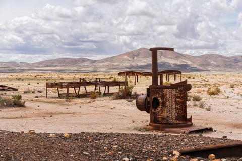 Uyuni Railway Cemetery, Uyuni, Bolivia, South America