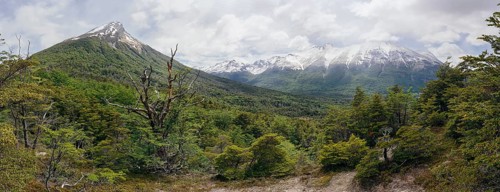 Cerro Guanaco und mountain Hyades, Pampa Alta hiking trail, Tierra del Fuego National Park,