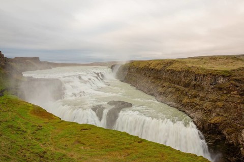 Gullfoss waterfall. A waterfall located in the canyon of the Hvítá river in southwest Iceland