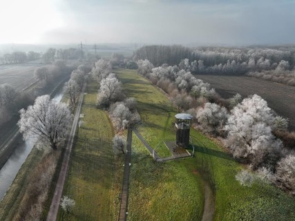 Recklinghausen, Castrop-Rauxel, North Rhine-Westphalia, Germany - Winter landscape EMSCHERLAND,