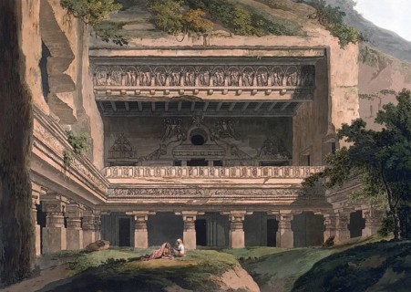 Viswakarma, exterior view. The cave, known as Vishvakarma (named after the archietect of the gods),