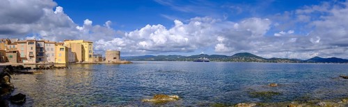 Old town, with remains of city walls, Saint Tropez, Var, French Riviera, Provence-Alpes-Cote