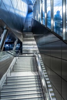 Modern underground station of the Wehrhahn line, Benrather Straße, 6 new stations, opened in 2016,
