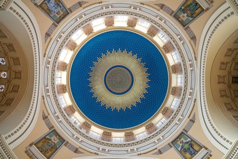 Dome of the Karl Borromäus Church at the Vienna Central Cemetery, Vienna, Austria, Europe