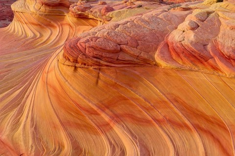 The Second Wave, dramatic sandstone formation with undulating patterns and intense shades of red