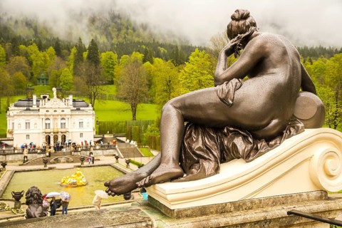 Linderhof Castle, Upper Bavaria, Bavaria, Germany, Europe