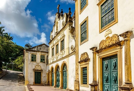 Historic baroque style church in the city of Olinda in Penambuco, Brazil, Olinda, Pernambuco,