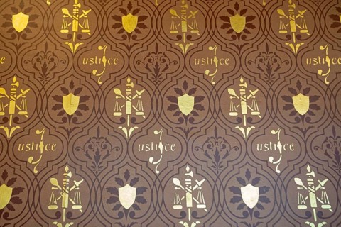 Springfield, Illinois, Wallpaper in the old Supreme Court chamber in the Illinois state capitol