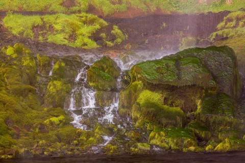 Waterfall Seljalandsfoss, 60 m high, located in southern iceland