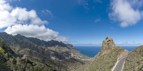 Atlantic coast near Taganana, Tagana valley, Barranco de la Iglesia, Anaga mountains, Las Montanas