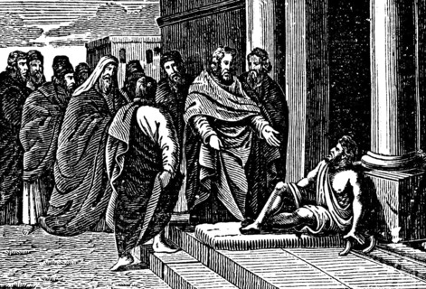 On his missionary journey, Apostle Paul heals a lame man in the pagan city of Lystra, unbelieving