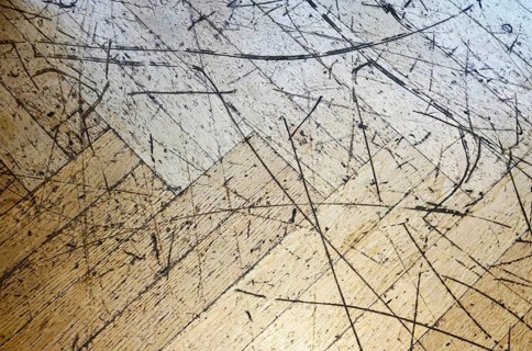 Damaged parquet, symbolic image for renovation needs, Germany, Europe