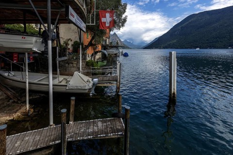 Gandria, Lake Lugano, Lago di Lugano, Canton Ticino, Switzerland, Europe