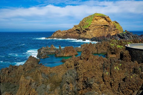 Natural swimming pools in volcanic rock, lava pools, natural swimming pools, natural pools, rocky