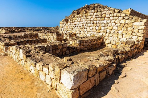 Ancient archaeological site of Sumhuram, near the city of Taqah, Dhofar Province, Arabian