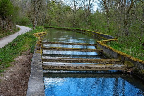 Swabian aqueduct over the Große Lauter in the Lauter valley between Unterwilzingen and Laufenmühle,