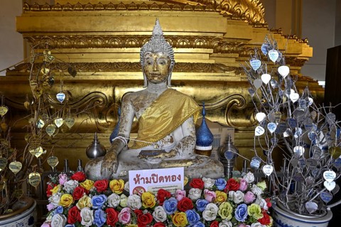 Buddha statue, Wat Phra Si Sanphet, Buddhist temple, Ayutthaya, Ayutthaya province, Thailand, Asia