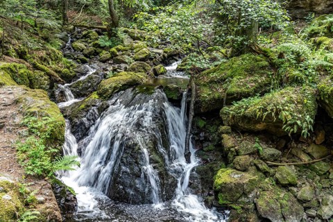 Waterfall in the Ravenna Gorge near Breitnau, Black Forest, Baden-Württemberg, Germany, Europe