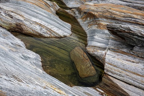 Rocks, rock structures, Verzasca River, near Lavertezzo, Verzasca Valley, Valle Verzasca, Canton