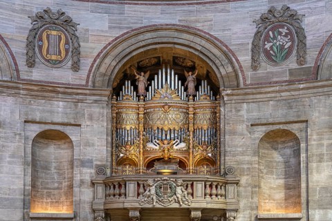 Organ of Frederik's Church or Marble Church, Copenhagen, Denmark, Europe