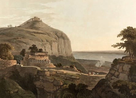 Northwest view of Rotas Ghur, Bahar, India, ca 1880, digitally enhanced reproduction of a 19th