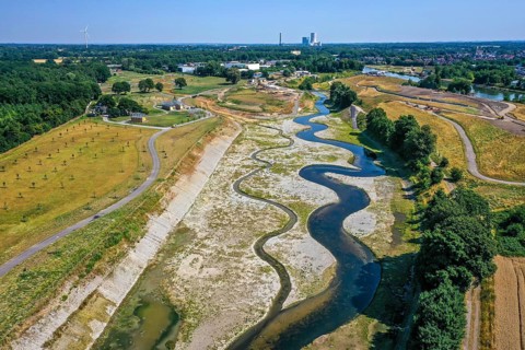 Recklinghausen, Castrop-Rauxel, North Rhine-Westphalia, Germany, EMSCHERLAND construction project,