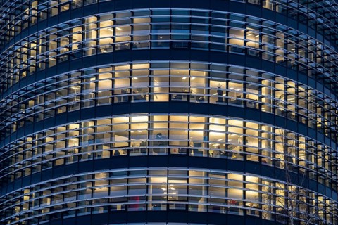 The headquarters of Vodafone, in Düsseldorf-Heerdt, Vodafone-Campus, office tower, North