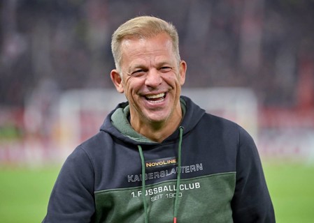 Coach Markus Anfang 1. FC Kaiserslautern FCK Portrait laughs, MHPArena, MHP Arena Stuttgart,