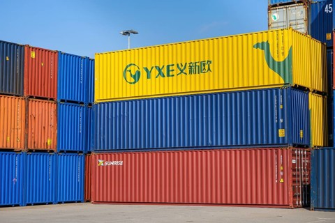 Duisburg, North Rhine-Westphalia, Germany, Port of Duisburg, container port, duisport logport, two