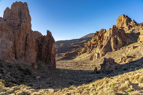 Teide National Park at the Roques de Garcia rock formation, Tenerife, Canary Islands, Spain, Europe