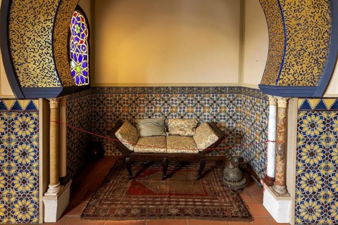 Arab House, Casa Araba, interior view, Scherrer Park, Parco Scherrer, Morcote, Lake Lugano, Lago di