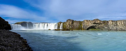 Godafoss Waterfalls, a part of Iceland Golden Circle travel destination
