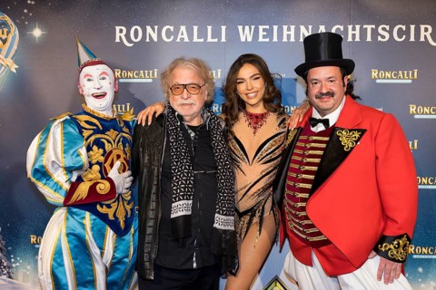 Clown Gensi, Bernhard Paul, Lili Paul-Roncalli and Oliver Polak at the premiere of the 20th