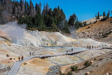 Mineral, California - The Bumpus Hell hydrothermal area in Lassen Volcanic National Park