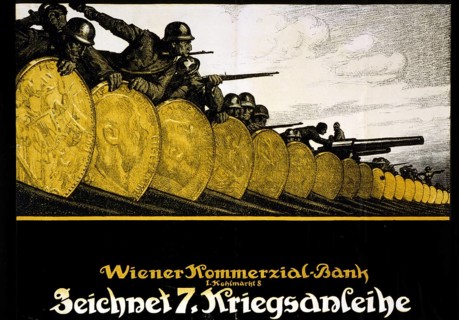 First World War 1914-1918. drawing of the 7th war bond of the Vienna Commercial Bank. Austrian