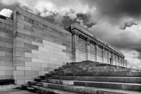 Main grandstand of the Zepelinfeld on the former Nazi Party Rally Grounds, Nuremberg, Middle