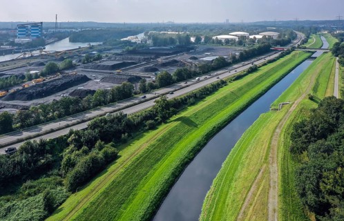 Bottrop, North Rhine-Westphalia, Germany - The Emscher has been completely free of wastewater since
