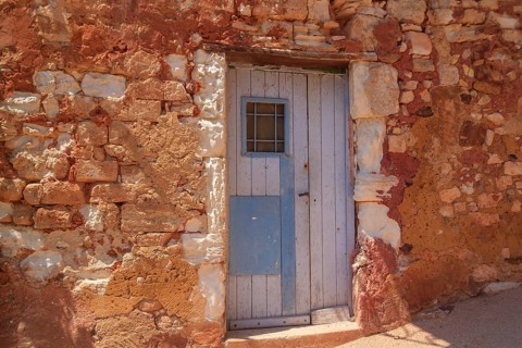 Old wooden gate, wooden door, Roussillon (Vaucluse), Provence, France, Europe