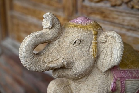 Elephant statue in Wat Yai Chai Mongkhon, Buddhist temple, Ayutthaya, Ayutthaya province, Thailand,