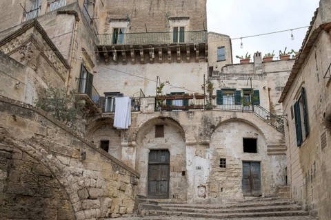Old town, Sassi, Sassi di Matera cave settlements, UNESCO World Heritage Site, Matera, Basilicata,