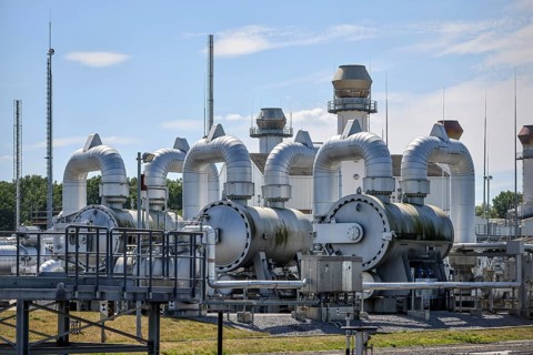 Werne, North Rhine-Westphalia, Germany, compressor stadium and pumping station for natural gas.