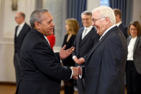 Vladimir Adolfo Franco Sousa Panama is received by Frank-Walter Steinmeier (President of the