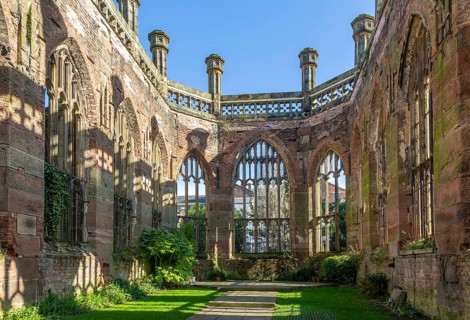 Church of Saint Luke, ruins of bombed out destroyed in World War Two 1941, Liverpool, England, UK