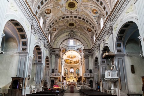 Interior, Cathedral Concattedrale dell'Immacolata Concezione, Bosa, district of Oristano, Sardinia,