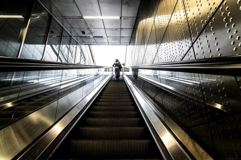 Modern underground station of the Wehrhahn line, Benrather Straße, 6 new stations, opened in 2016,