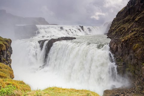 Gullfoss waterfall. A waterfall located in the canyon of the Hvítá river in southwest Iceland